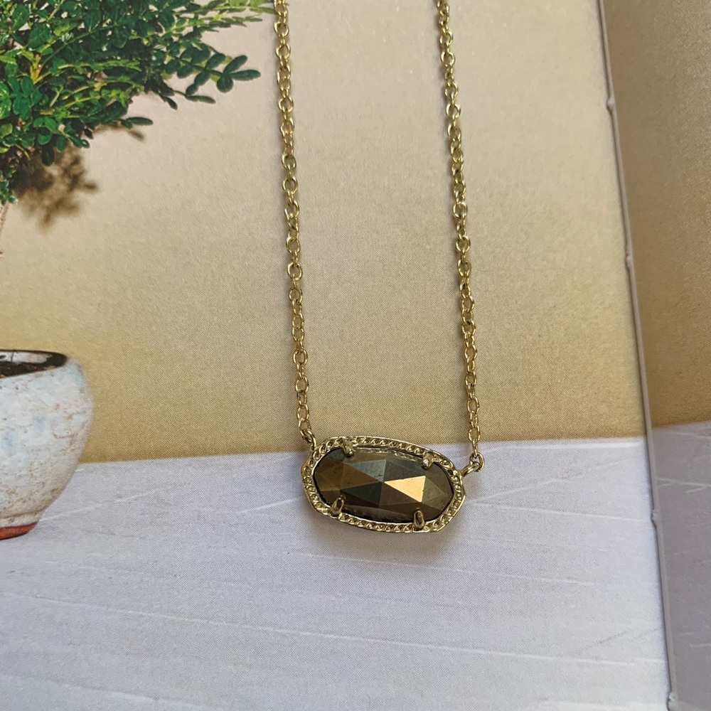 Kendra Scott gold and pyrite Elisa necklace